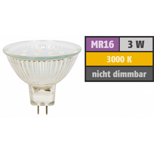 LED-Strahler McShine ET10, MR16, 3W, 300 lm, warmwei&szlig;