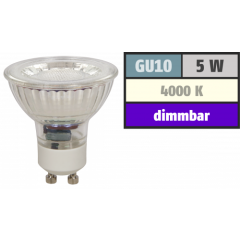 LED-Strahler McShine MCOB GU10, 5W, 350 lm, neutralwei&szlig;, dimmbar