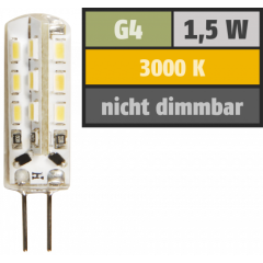 LED-Stiftsockellampe McShine Silicia, G4, 1,5W, 120 lm,...