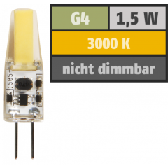 LED-Stiftsockellampe McShine Silicia COB, G4, 1,5W, 200...