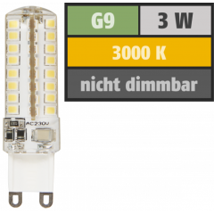 LED-Stiftsockellampe McShine Silicia, G9, 3W, 320 lm,...