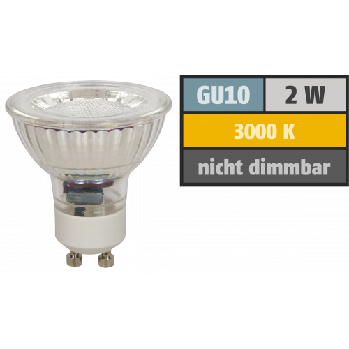 LED-Strahler McShine MCOB GU10, 2W, 180lm, warmwei&szlig;