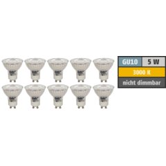 LED-Strahler McShine MCOB GU10, 5W, 400 lm, warmwei&szlig;, 10er-Pack