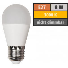 LED Tropfenlampe McShine, E27, 8W, 600lm, 160°,...