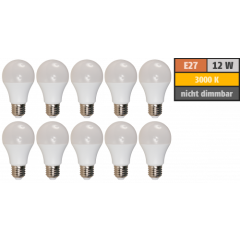 LED-Gl&uuml;hlampe McShine Brill95 E27, 12W, 1.000lm, warmwei&szlig;, Ra &gt;95, 10er-Pack