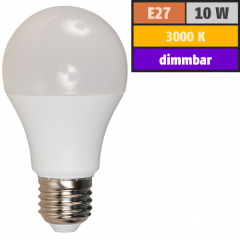 LED Gl&uuml;hlampe McShine, E27, 10W, 800lm, 240&deg;, 3000K, warmwei&szlig;, dimmbar