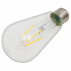 LED Filament Gl&uuml;hlampe McShine Filed E27, ST64, 4W, 490lm, warmwei&szlig;, klar