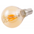 LED Filament Tropfenlampe McShine Retro E14, 1W, 90lm, warmwei&szlig;, goldenes Glas