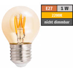 LED Filament Tropfenlampe McShine Retro E27, 1W, 90lm,...