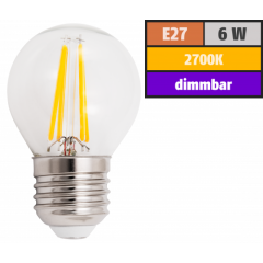 LED Filament Tropfenlampe McShine Filed E27, 6W, 600lm,...