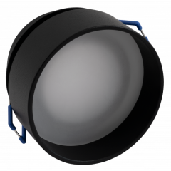 Einbaurahmen McShine DL-21 rund, mit Frontglas, schwarz