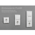 Schalter und Steckdosen Set McPower Flair T&uuml;r 2-fach-Style wei&szlig; + Glasrahmen