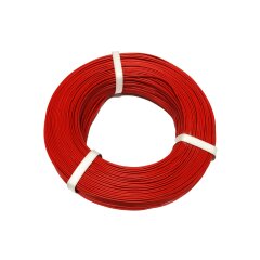 100m Litze Zwillingslitze 2x0,14mm² Rot einfarbig
