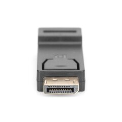 DisplayPort Adapter, DP - HDMI Typ A St/Bu, m/Verriegelung, sw