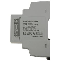 Wechselstromz&auml;hler f&uuml;r DIN Tr&auml;gerschiene 1-phasig 5A, 161-300V, 1TE, digital LCD