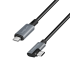USB 2.0 Type-C-Kabel, C/M 90&deg; zu USB-C/M, E-mark, PD, schwarz, 1 m