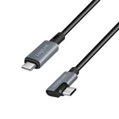 USB 2.0 Type-C-Kabel, USB-C/M 90° zu USB-C/M, E-mark,...