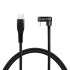 USB 2.0 Type-C-Kabel, C/M 180&deg; zu USB-C/M, Alu, schwarz, 3 m