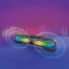 Mobile Soundbar mit Party Light, 2-in-1-Gaming-Sound-System
