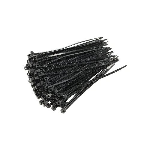 Kabelbinder 100mm x 2,5mm, schwarz, 100er Pack, hohe Zugkraft, UV fest