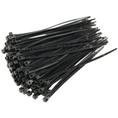 Kabelbinder 100mm x 2,5mm, schwarz, 100er Pack, hohe...