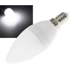 LED Kerzenlampe E14 &quot;K50&quot; wei&szlig;, 4000k, 420lm, 230V/5W