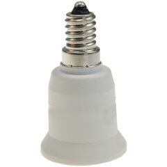Lampensockel-Adapter, Kunststoff, E14 auf E27