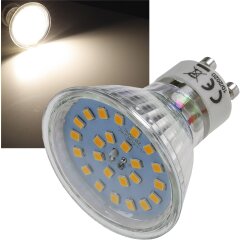 LED Strahler GU10 &quot;H55 SMD&quot;, 120&deg;, 4000k, 460lm, 230V/4W, neutralwei&szlig;