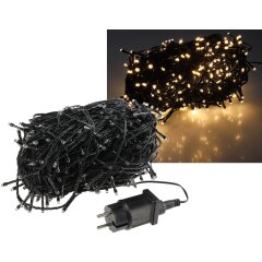LED Aussen-Lichterkette &quot;CT-ALK400&quot; 40m, warmwei&szlig;, Kabel schwarz, IP44, 400 LEDs