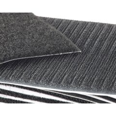 Klett-Pads 10St&uuml;ck, selbstklebend, 2-lagig, 10x10cm, schwarz