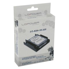 LC-Power LC-ADA-35-225, Festplattenadapter, 2x 2,5&quot; auf 3,5&quot;, schwarz