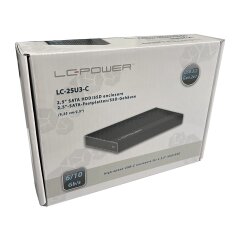 LC-Power LC-25U3-C externes 2,5&quot; USB-C-Festplattengeh&auml;use, USB 3.2-Gen.2x1, schwarz