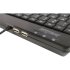 Perixx PERIBOARD-505H PLUS US, Mini USB-Tastatur, Trackball, Hub, schwarz