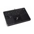 Perixx PERIBOARD-509 H PLUS US, Mini USB-Tastatur, Trackball, schwarz