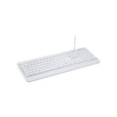 Tastatur, Perixx PERIBOARD-517 Wasser- und staubdichte Tastatur - IP65, antibakterielle Schutzschicht, wei&szlig;