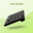 Perixx PERIBOARD-733 DE B, Kabellose Tastatur mit Hintergrundbeleuchtung, gro&szlig;e Buchstaben, schwarz