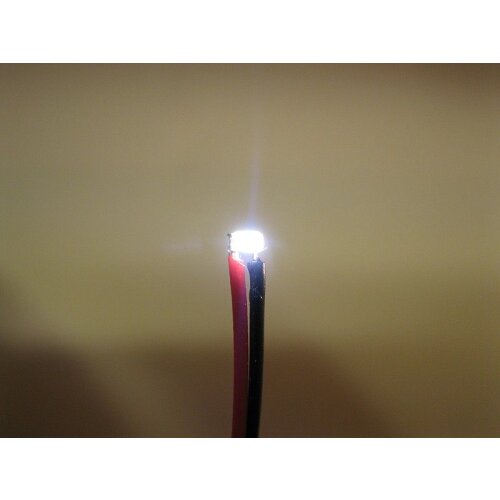 SMD LED 0603 kaltwei&szlig; mit 10cm Kabel