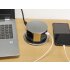 3-fach Edelstahl Schreibtisch Einbausteckdose versenkbar 2x USB