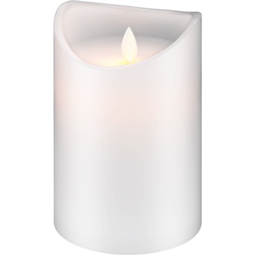 LED-Echtwachs-Kerze, wei&szlig;, 10 x 15 cm