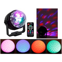 LED Diskokugel Lichteffekt, Musikgesteuert, 7 Farben