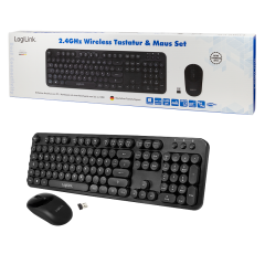 2,4 GHz Funk Tastatur &amp; Maus Set, Retro