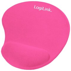 Mauspad mit Silikon Gel Handballenauflage pink
