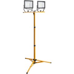 LED-Baustrahler mit Teleskopstativ, 2x 50 W
