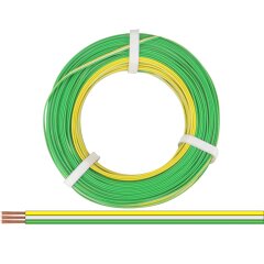 25m Drillingslitze 0,14mm² gelb/weiß/grün