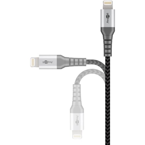 2m Apple Lightning auf USB Textilkabel Ladekabel