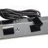 3-fach Steckdosenblock aus Edelstahl mit 2x USB &amp; 1,9m Anschlusskabel