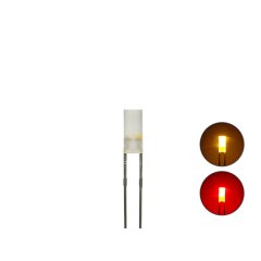 DUO Zylinder LED 3mm diffus 2pin Anode gelb / rot