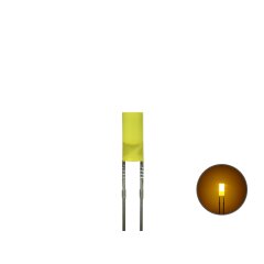Zylinder LED 3mm diffus gelb