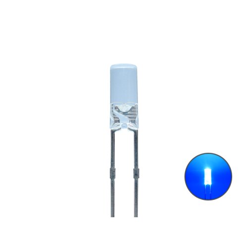 LED Zylinder 3mm klar blau