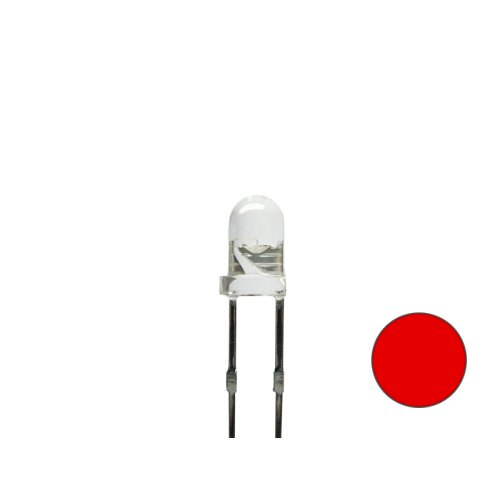 LED 3mm klar rot